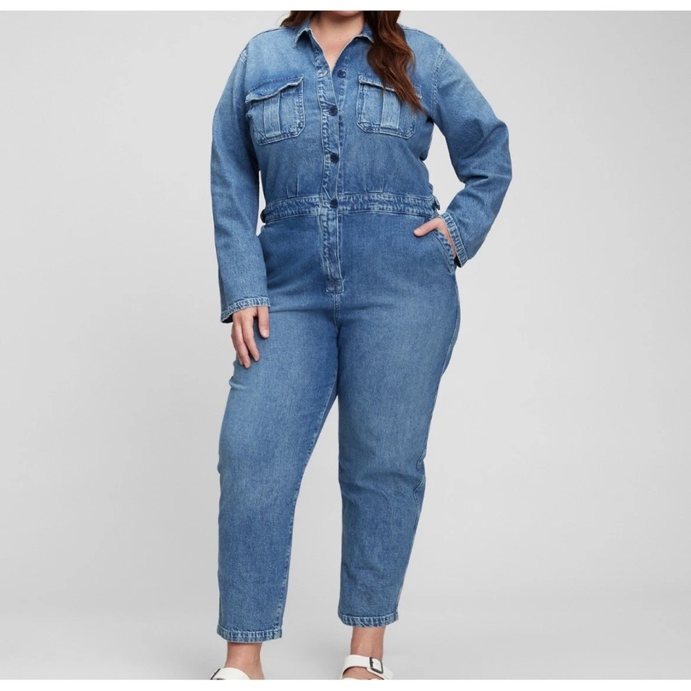 GAP Women's Classic Blue Denim Overalls